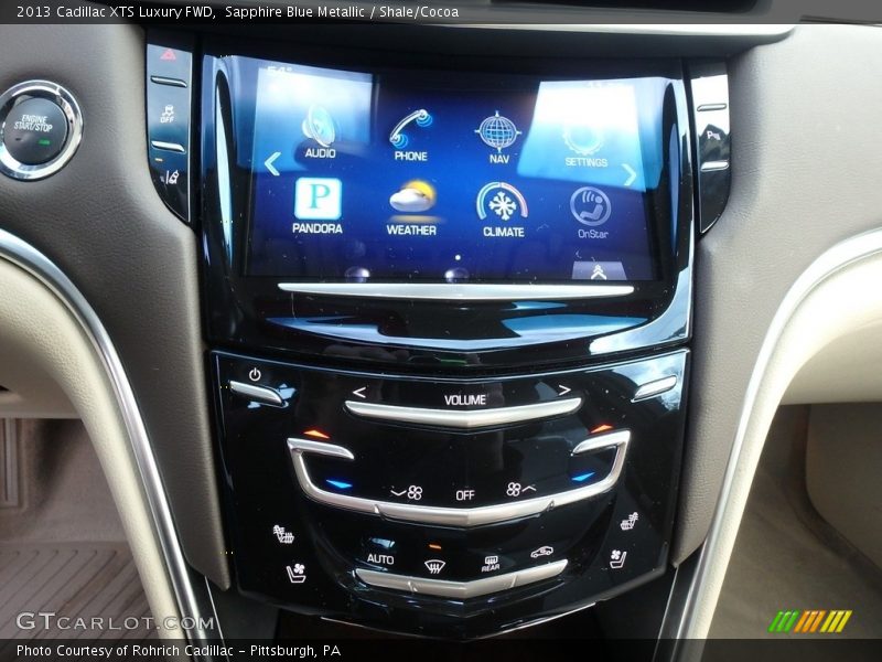 Sapphire Blue Metallic / Shale/Cocoa 2013 Cadillac XTS Luxury FWD