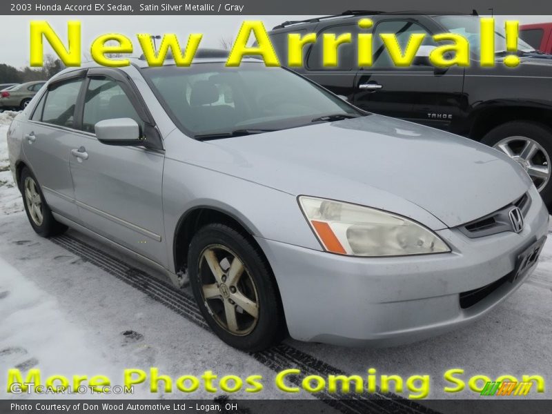 Satin Silver Metallic / Gray 2003 Honda Accord EX Sedan