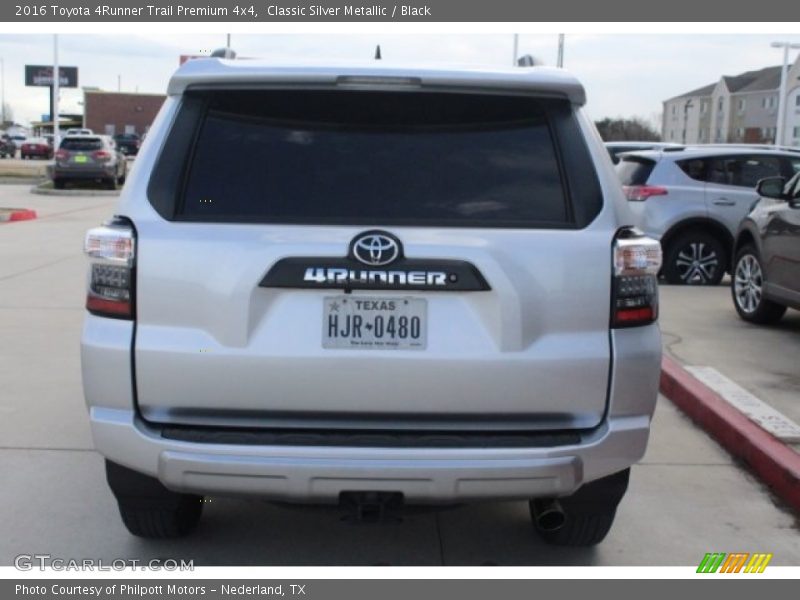 Classic Silver Metallic / Black 2016 Toyota 4Runner Trail Premium 4x4