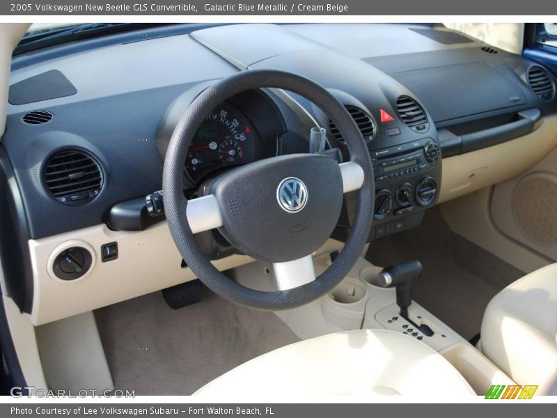 Galactic Blue Metallic / Cream Beige 2005 Volkswagen New Beetle GLS Convertible