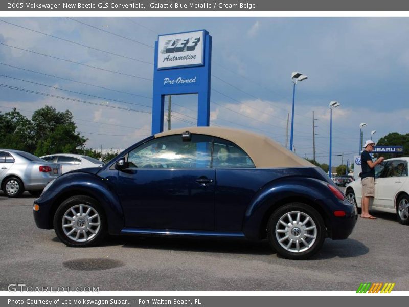 Galactic Blue Metallic / Cream Beige 2005 Volkswagen New Beetle GLS Convertible