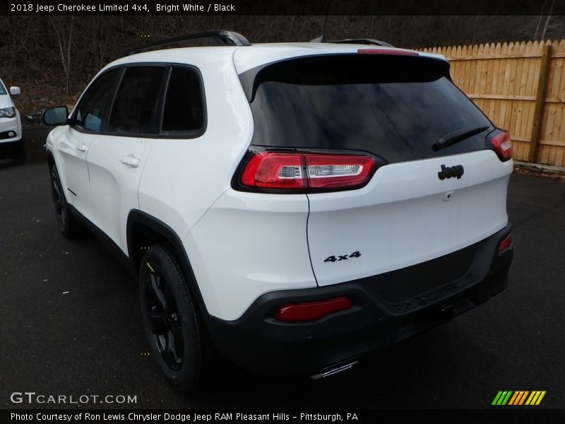 Bright White / Black 2018 Jeep Cherokee Limited 4x4