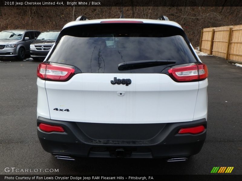 Bright White / Black 2018 Jeep Cherokee Limited 4x4