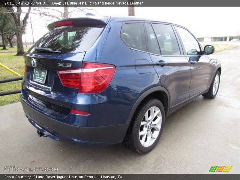 Deep Sea Blue Metallic / Sand Beige Nevada Leather 2011 BMW X3 xDrive 35i