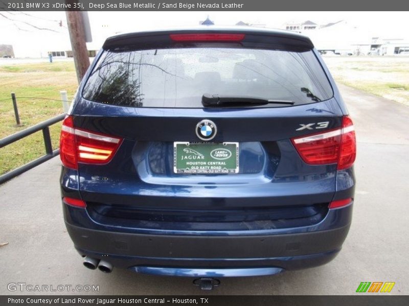 Deep Sea Blue Metallic / Sand Beige Nevada Leather 2011 BMW X3 xDrive 35i