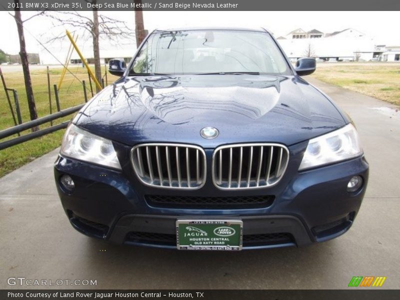 Deep Sea Blue Metallic / Sand Beige Nevada Leather 2011 BMW X3 xDrive 35i