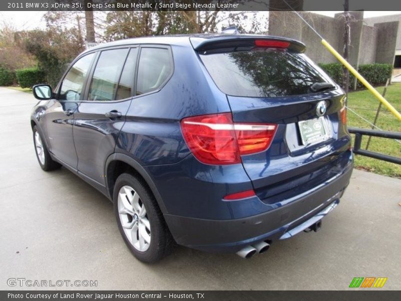 Deep Sea Blue Metallic / Sand Beige Nevada Leather 2011 BMW X3 xDrive 35i