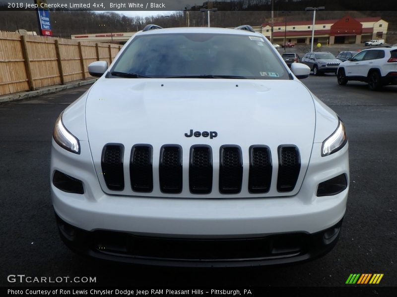 Bright White / Black 2018 Jeep Cherokee Limited 4x4