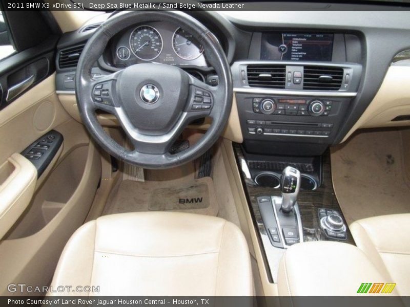 Deep Sea Blue Metallic / Sand Beige Nevada Leather 2011 BMW X3 xDrive 35i