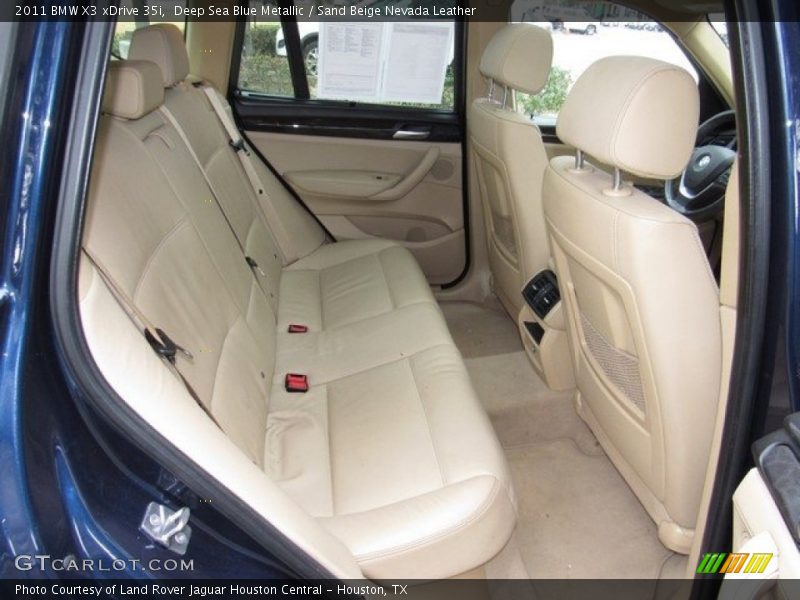 Deep Sea Blue Metallic / Sand Beige Nevada Leather 2011 BMW X3 xDrive 35i