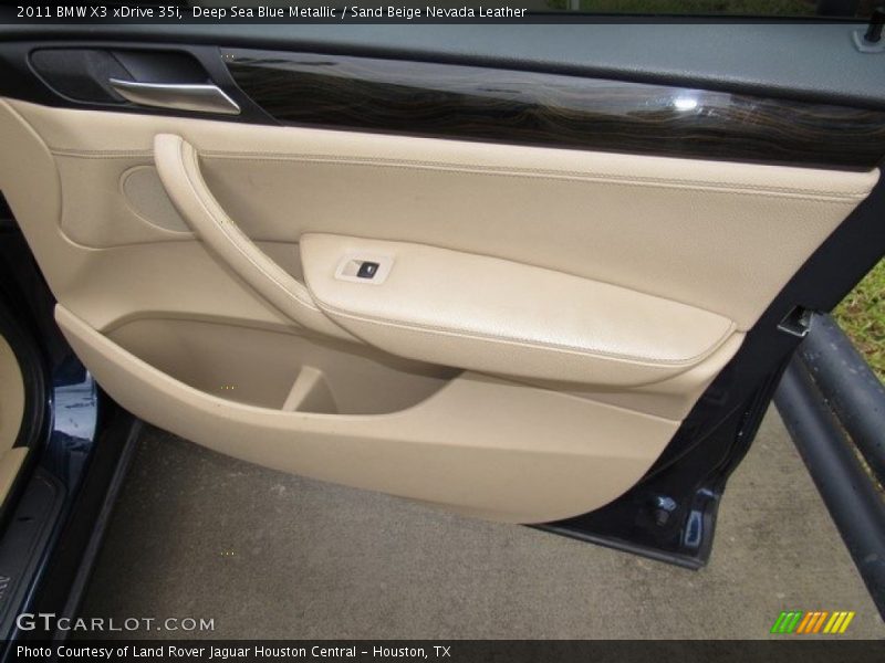 Deep Sea Blue Metallic / Sand Beige Nevada Leather 2011 BMW X3 xDrive 35i