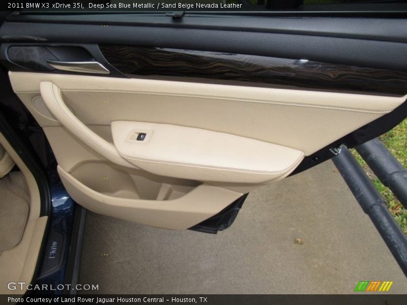 Deep Sea Blue Metallic / Sand Beige Nevada Leather 2011 BMW X3 xDrive 35i