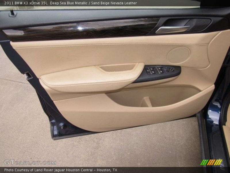Deep Sea Blue Metallic / Sand Beige Nevada Leather 2011 BMW X3 xDrive 35i