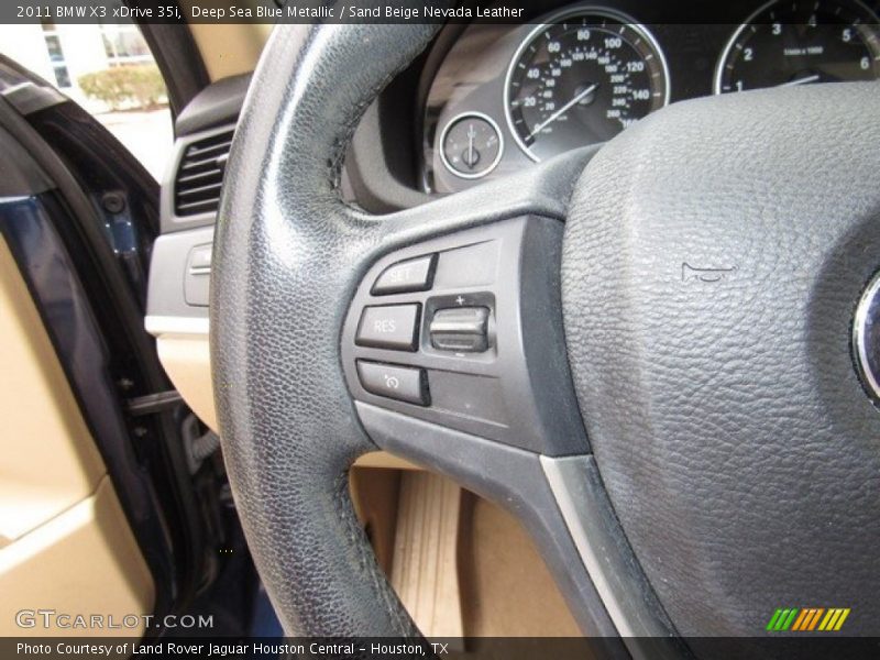 Deep Sea Blue Metallic / Sand Beige Nevada Leather 2011 BMW X3 xDrive 35i