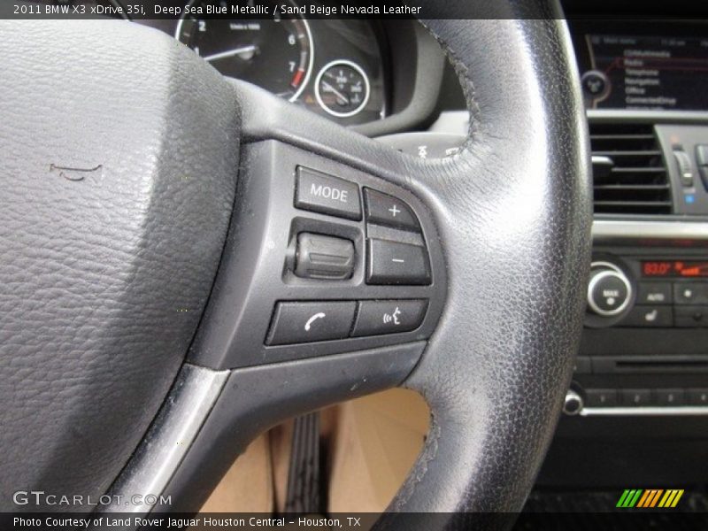 Deep Sea Blue Metallic / Sand Beige Nevada Leather 2011 BMW X3 xDrive 35i