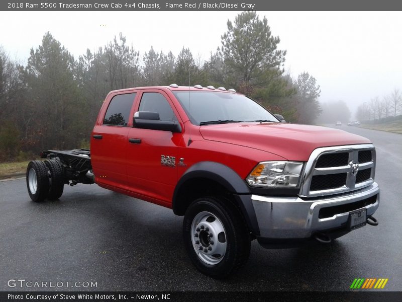  2018 5500 Tradesman Crew Cab 4x4 Chassis Flame Red