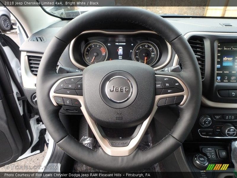 Bright White / Black 2018 Jeep Cherokee Limited 4x4