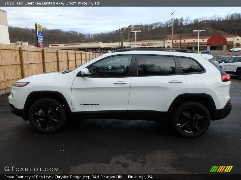 Bright White / Black 2018 Jeep Cherokee Limited 4x4