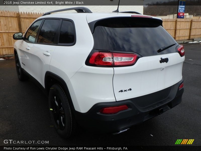 Bright White / Black 2018 Jeep Cherokee Limited 4x4