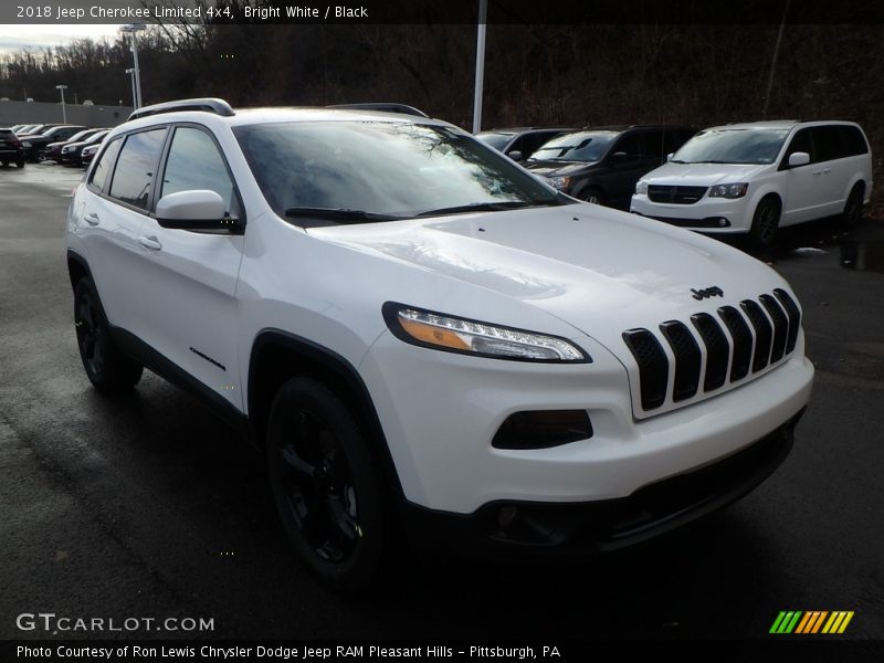 Bright White / Black 2018 Jeep Cherokee Limited 4x4