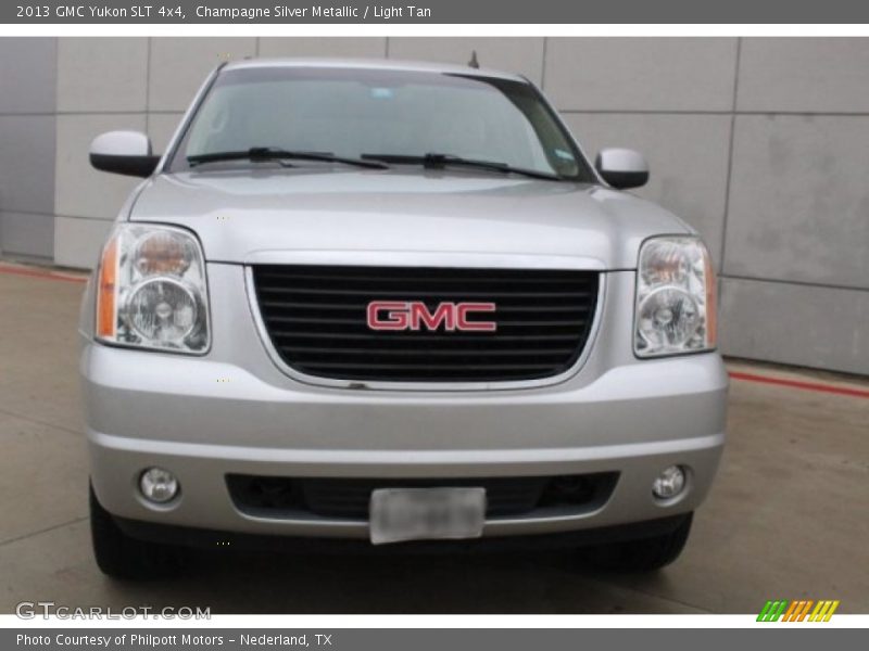 Champagne Silver Metallic / Light Tan 2013 GMC Yukon SLT 4x4