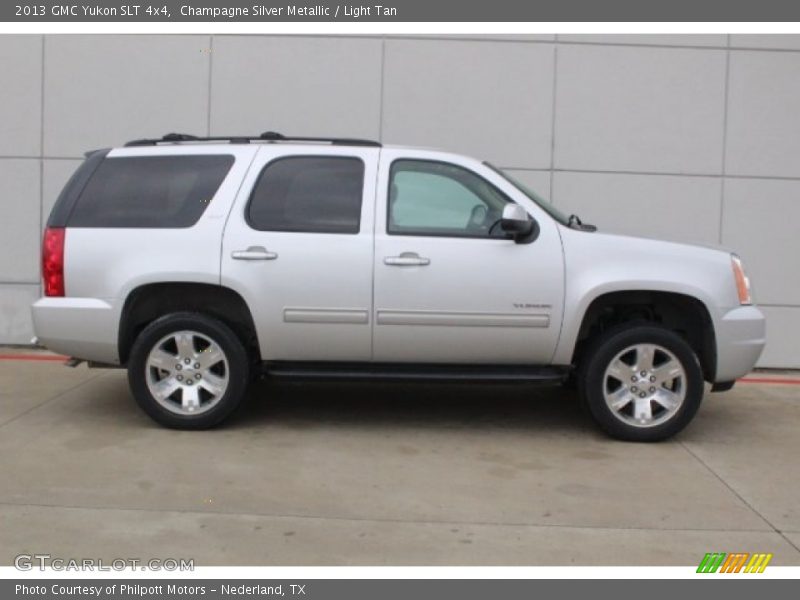Champagne Silver Metallic / Light Tan 2013 GMC Yukon SLT 4x4