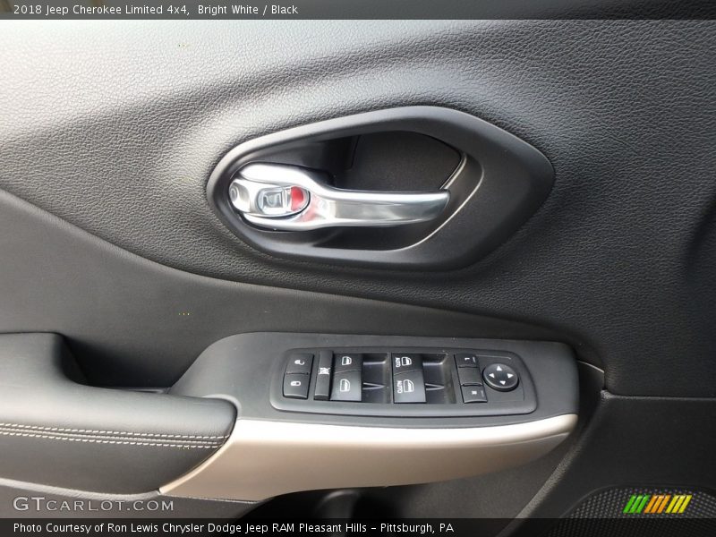 Bright White / Black 2018 Jeep Cherokee Limited 4x4