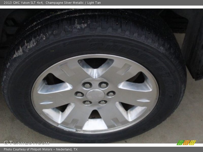 Champagne Silver Metallic / Light Tan 2013 GMC Yukon SLT 4x4