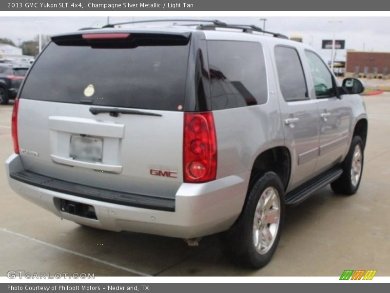 Champagne Silver Metallic / Light Tan 2013 GMC Yukon SLT 4x4