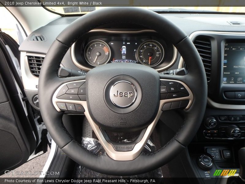 Bright White / Black 2018 Jeep Cherokee Limited 4x4