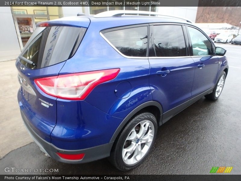 Deep Impact Blue / Medium Light Stone 2014 Ford Escape Titanium 2.0L EcoBoost 4WD