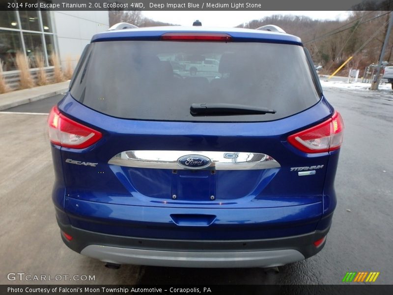 Deep Impact Blue / Medium Light Stone 2014 Ford Escape Titanium 2.0L EcoBoost 4WD