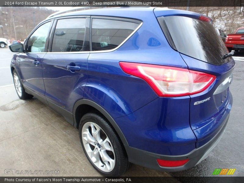 Deep Impact Blue / Medium Light Stone 2014 Ford Escape Titanium 2.0L EcoBoost 4WD