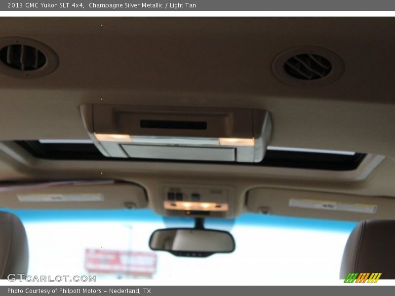 Champagne Silver Metallic / Light Tan 2013 GMC Yukon SLT 4x4