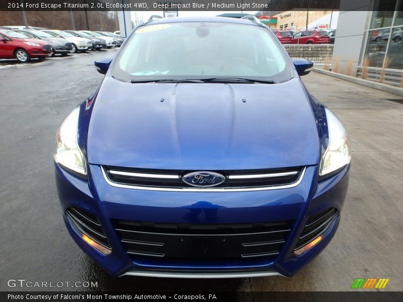 Deep Impact Blue / Medium Light Stone 2014 Ford Escape Titanium 2.0L EcoBoost 4WD