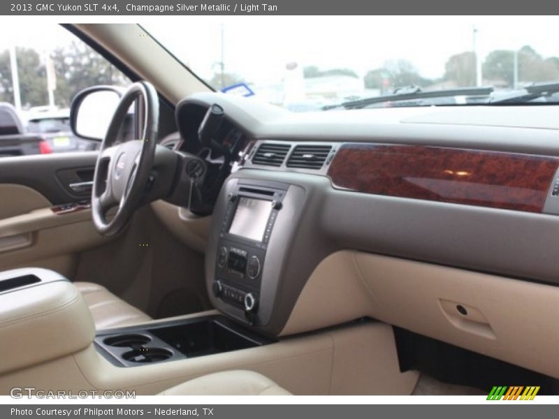 Champagne Silver Metallic / Light Tan 2013 GMC Yukon SLT 4x4