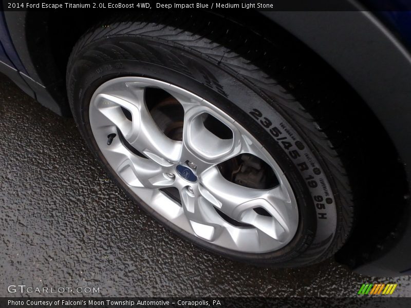 Deep Impact Blue / Medium Light Stone 2014 Ford Escape Titanium 2.0L EcoBoost 4WD