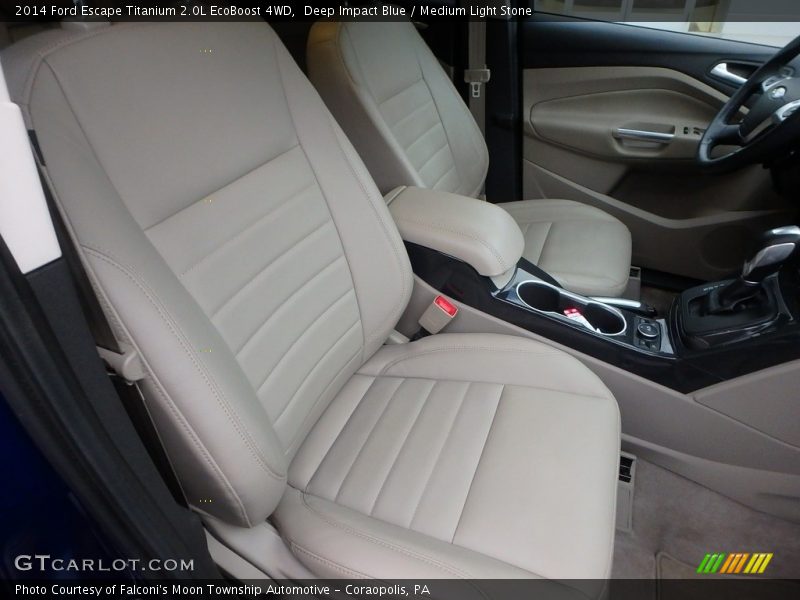 Deep Impact Blue / Medium Light Stone 2014 Ford Escape Titanium 2.0L EcoBoost 4WD