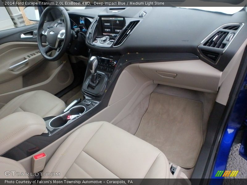 Deep Impact Blue / Medium Light Stone 2014 Ford Escape Titanium 2.0L EcoBoost 4WD