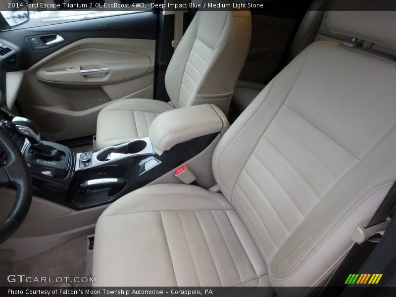 Deep Impact Blue / Medium Light Stone 2014 Ford Escape Titanium 2.0L EcoBoost 4WD