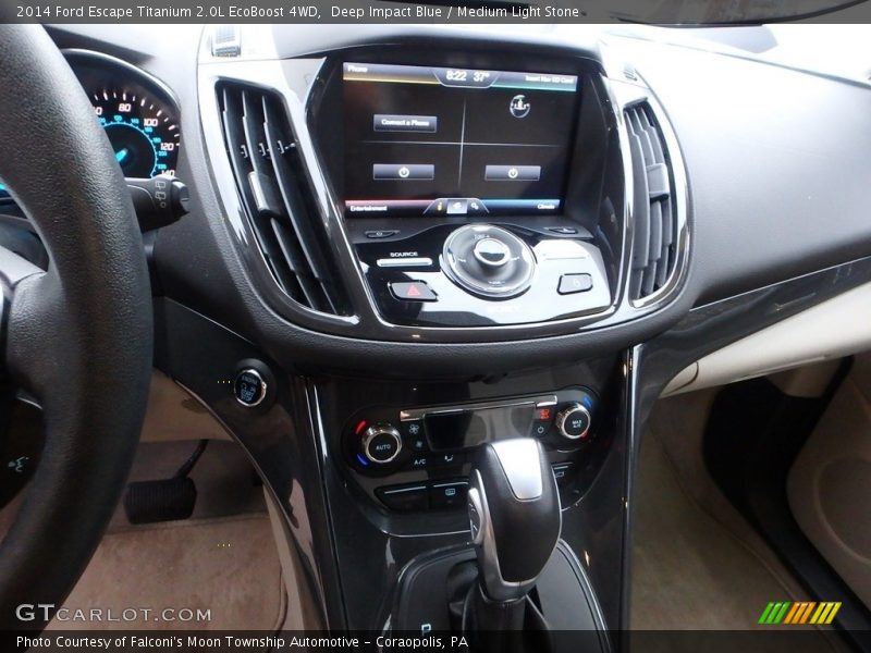 Deep Impact Blue / Medium Light Stone 2014 Ford Escape Titanium 2.0L EcoBoost 4WD