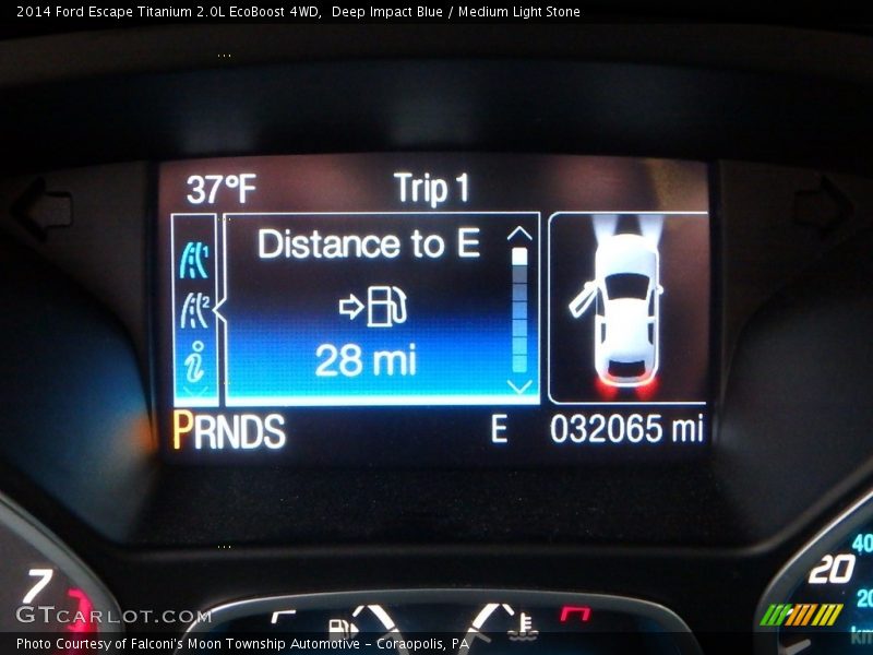 Deep Impact Blue / Medium Light Stone 2014 Ford Escape Titanium 2.0L EcoBoost 4WD