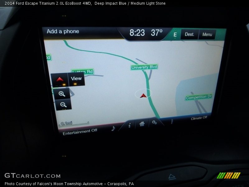 Deep Impact Blue / Medium Light Stone 2014 Ford Escape Titanium 2.0L EcoBoost 4WD