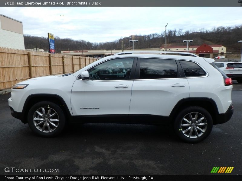 Bright White / Black 2018 Jeep Cherokee Limited 4x4