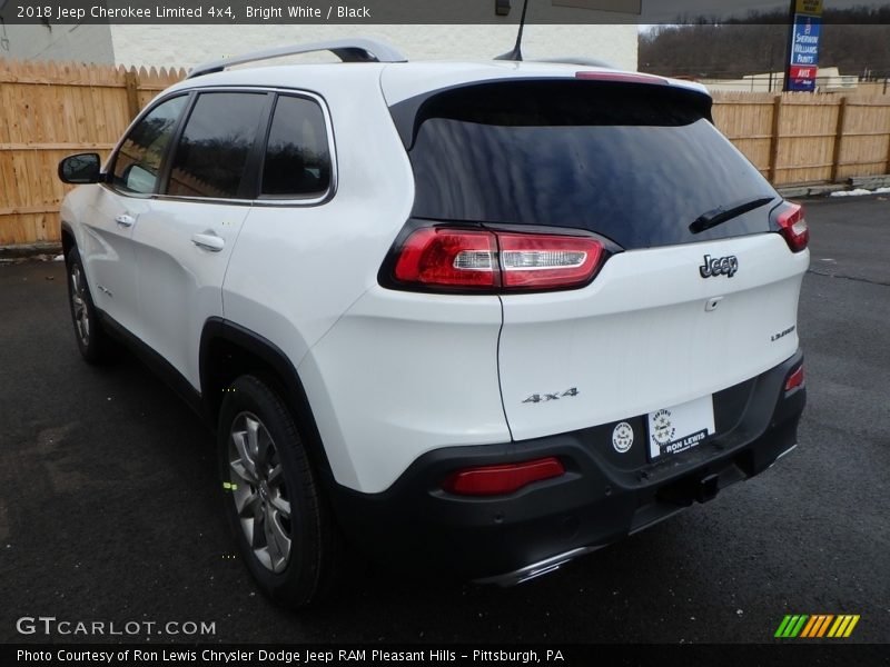 Bright White / Black 2018 Jeep Cherokee Limited 4x4