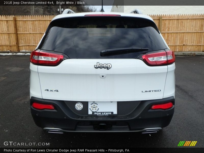 Bright White / Black 2018 Jeep Cherokee Limited 4x4