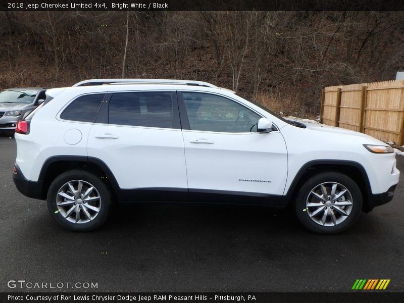 Bright White / Black 2018 Jeep Cherokee Limited 4x4