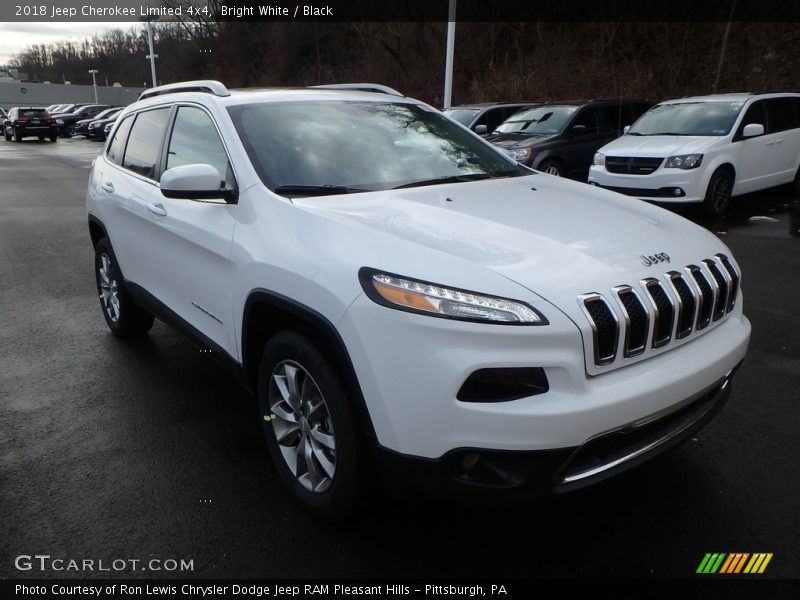 Bright White / Black 2018 Jeep Cherokee Limited 4x4