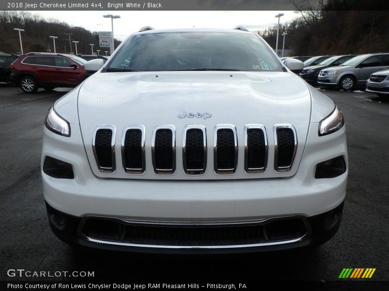 Bright White / Black 2018 Jeep Cherokee Limited 4x4