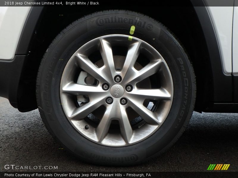 Bright White / Black 2018 Jeep Cherokee Limited 4x4